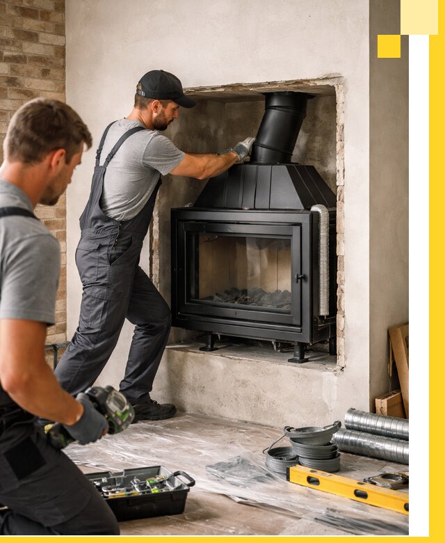 Установка каминных топок в Приморско-Ахтарске: монтаж, подключение