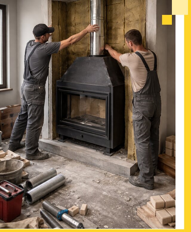 Изготовление и монтаж закрытых каминов в Приморско-Ахтарске под ключ