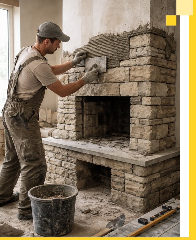 Строительство каминов под ключ в Приморско-Ахтарске от проектирования до монтажа