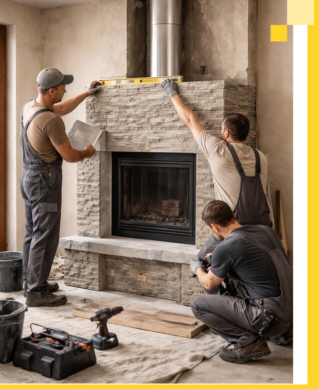 Профессиональный монтаж каминов под ключ в Приморско-Ахтарске для дома