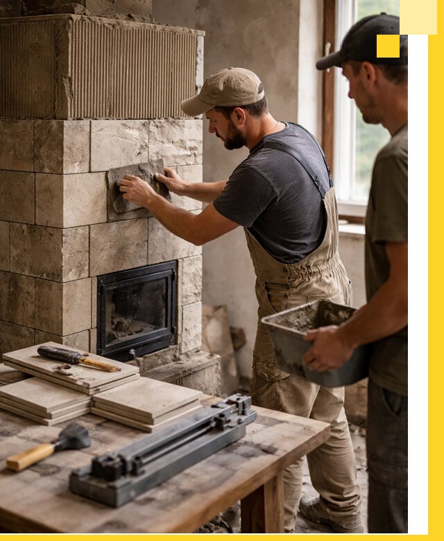 Профессиональная облицовка печей в Приморско-Ахтарске: керамика и камень