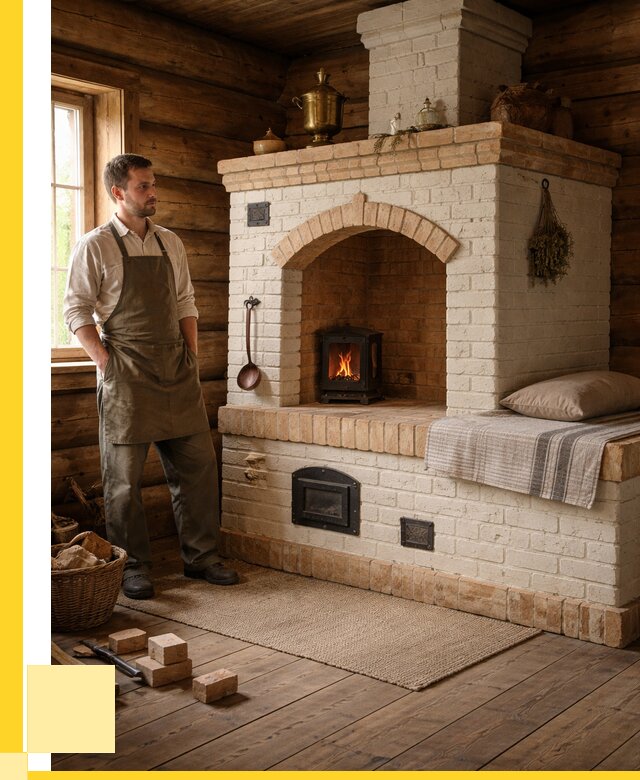 Русские печи с лежанкой под ключ в Приморско-Ахтарске от 152070 р. ЭриданПрр