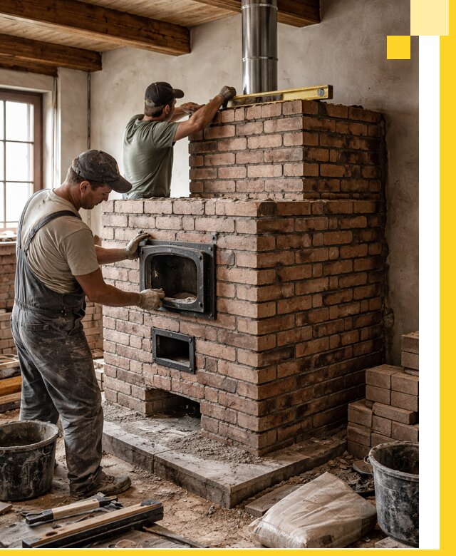 Печи для загородного дома под ключ в Приморско-Ахтарске — монтаж и сервис