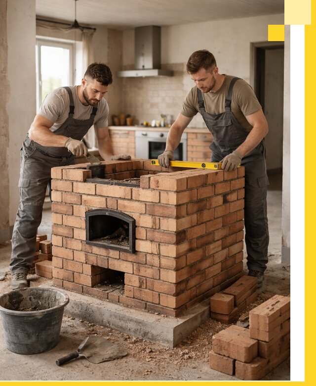 Установка и монтаж печей в частном доме в Приморско-Ахтарске под ключ