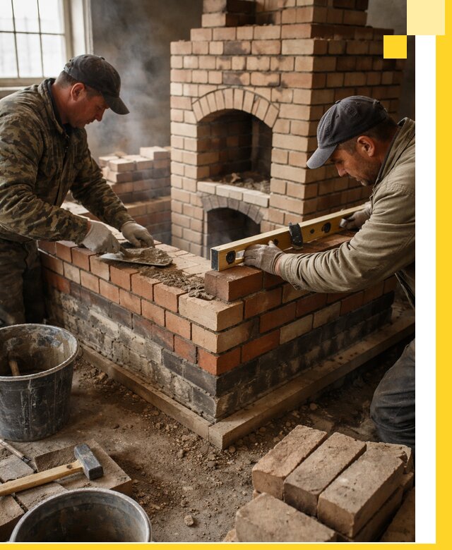 Изготовление и монтаж печей и каминов из кирпича в Приморско-Ахтарске