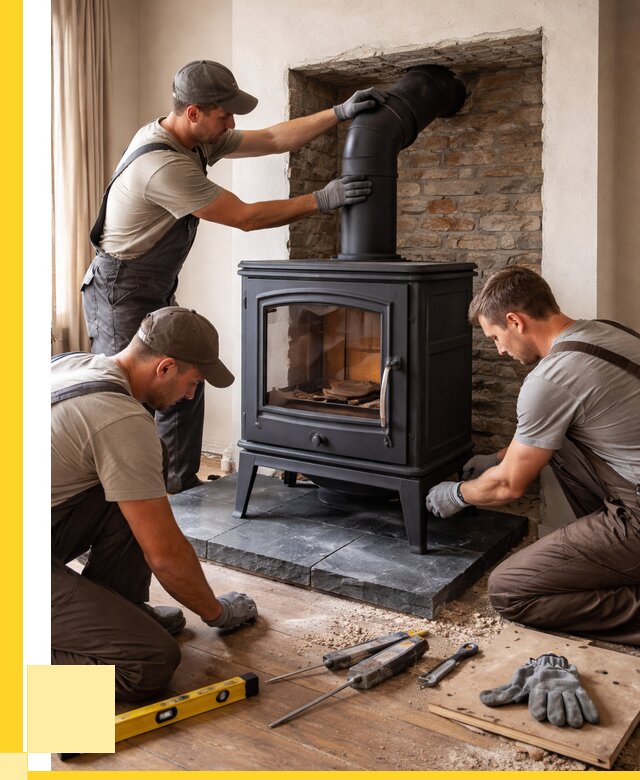 Монтаж печи камина в частном доме в Приморско-Ахтарске от 25345 р. | ЭриданПрр