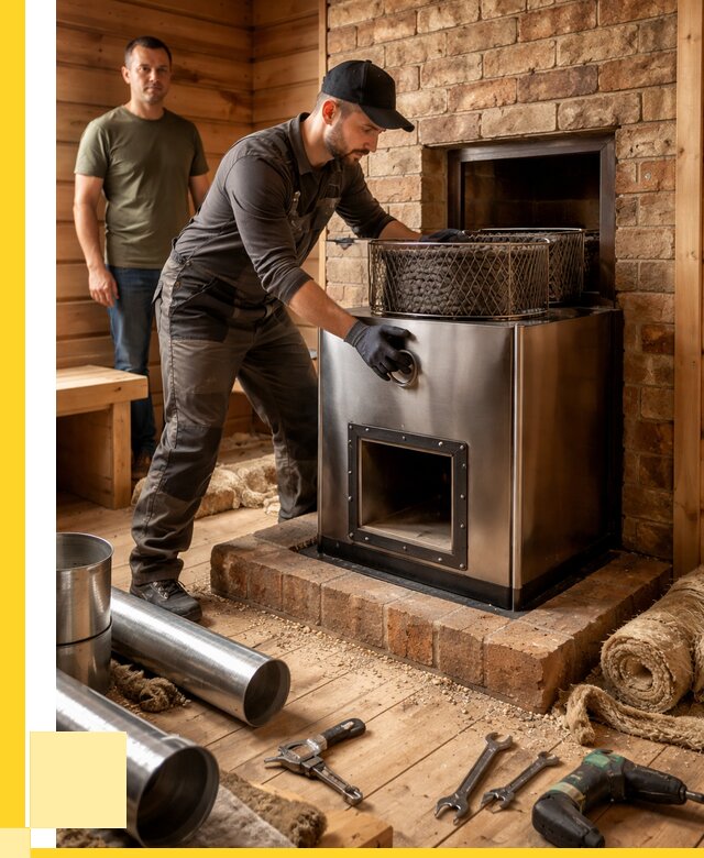 Монтаж банных печей под ключ в Приморско-Ахтарске от 18248 р., ЭриданПрр