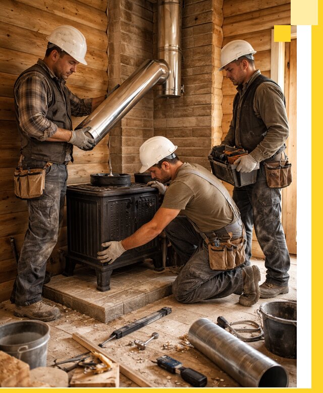 Профессиональный монтаж банных печей и дымоходов в Приморско-Ахтарске