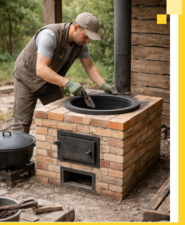 Изготовление и установка печей для казана в Приморско-Ахтарске под ключ