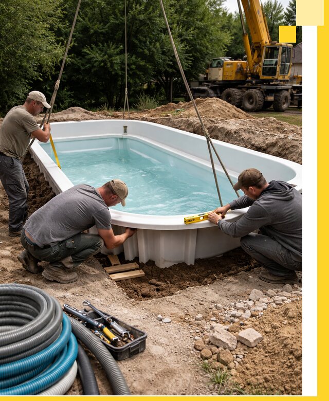 Установка и монтаж композитных бассейнов под ключ в Приморско-Ахтарске