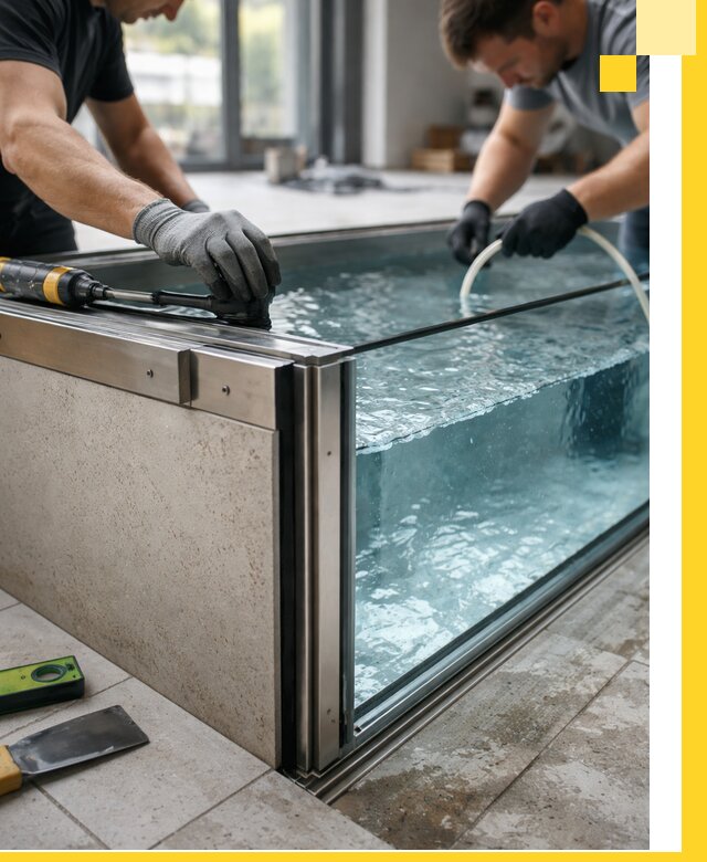 Проектирование и монтаж стеклянных бассейнов в Приморско-Ахтарске