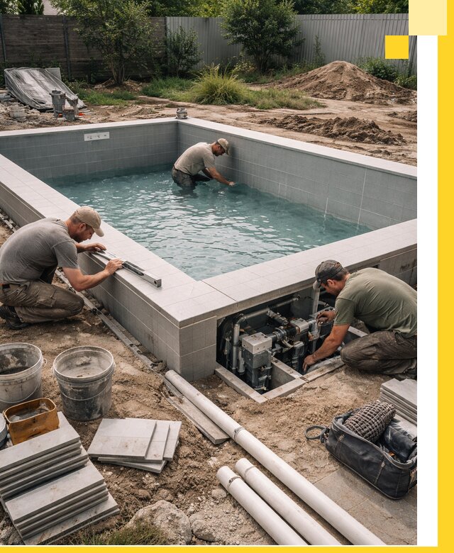 Строительство и монтаж бассейнов для дачи под ключ в Приморско-Ахтарске