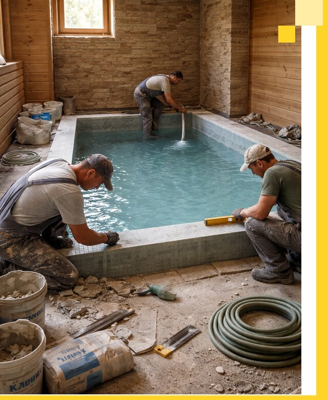 Проектирование и строительство бассейнов для бани в Приморско-Ахтарске