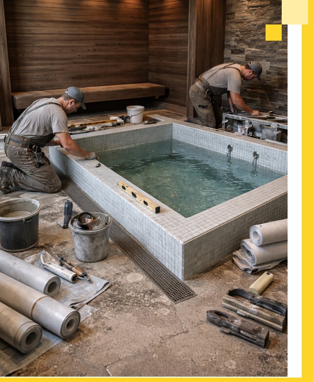 Установка и строительство бассейнов для сауны в Приморско-Ахтарске