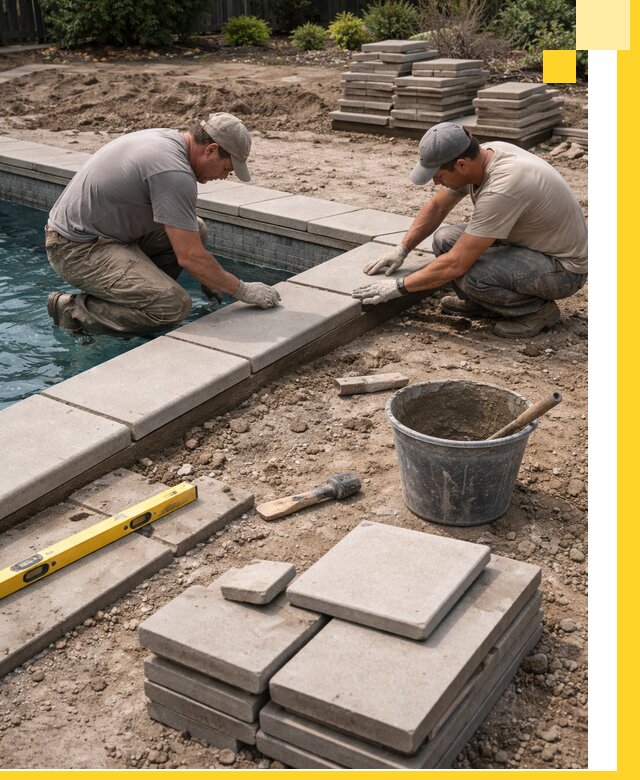 Установка и изготовление копингового камня для бассейнов в Приморско-Ахтарске