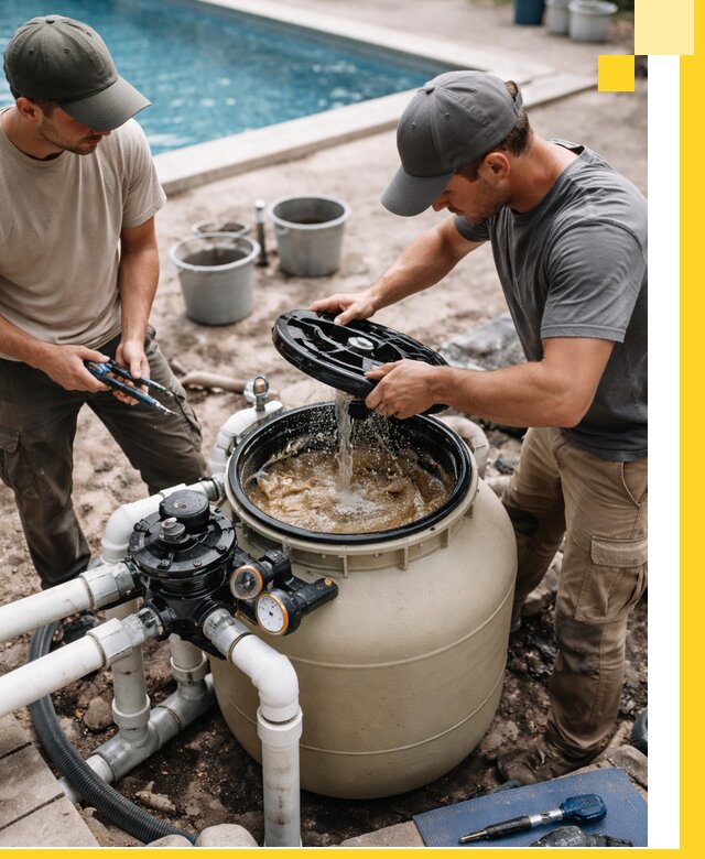 Установка и обслуживание песочных фильтров для бассейнов в Приморско-Ахтарске