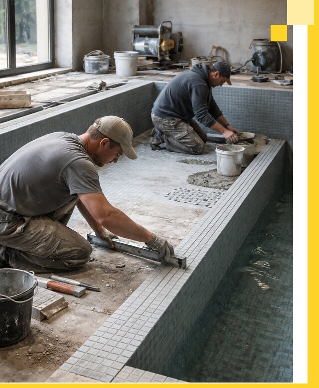 Строительство бассейна в частном доме в Приморско-Ахтарске под ключ