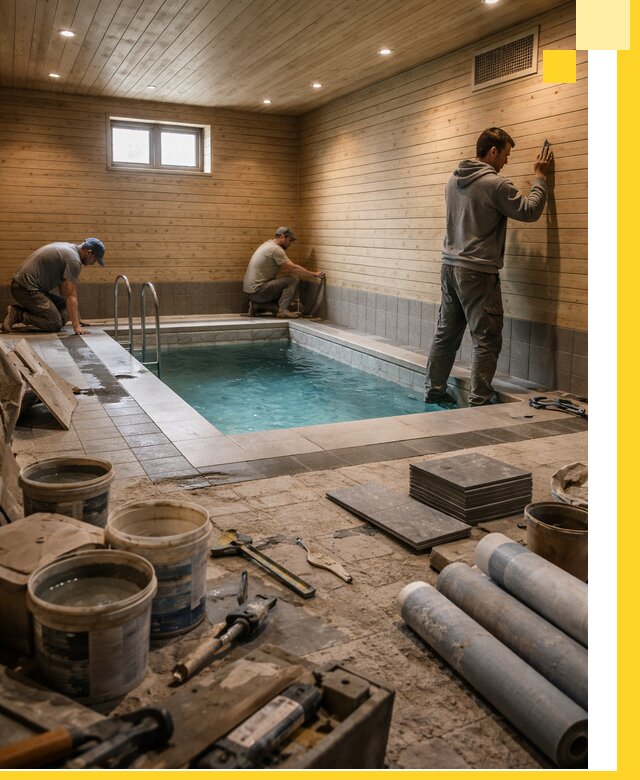 Строительство бани с бассейном и сауной под ключ в Приморско-Ахтарске