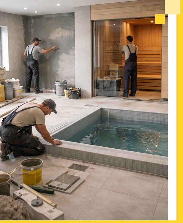 Проектирование и строительство сауны с бассейном в Приморско-Ахтарске