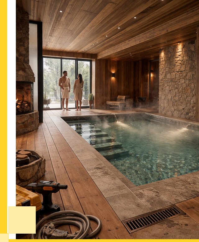 Проекты бань с бассейном под ключ в Приморско-Ахтарске от 76035 р., ЭриданПрр