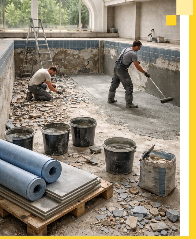 Реконструкция бассейнов в Приморско-Ахтарске: ремонт, гидроизоляция