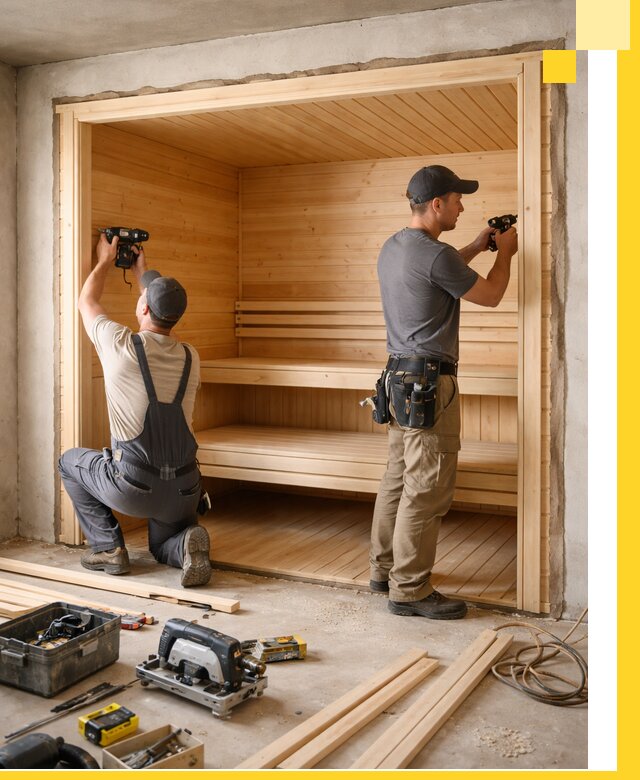 Монтаж саун под ключ в Приморско-Ахтарске — проектирование и установка