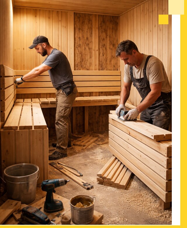 Профессиональный комплексный ремонт саун под ключ в Приморско-Ахтарске