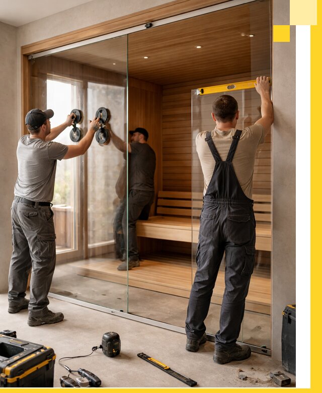 Производство и монтаж стеклянных саун под ключ в Приморско-Ахтарске