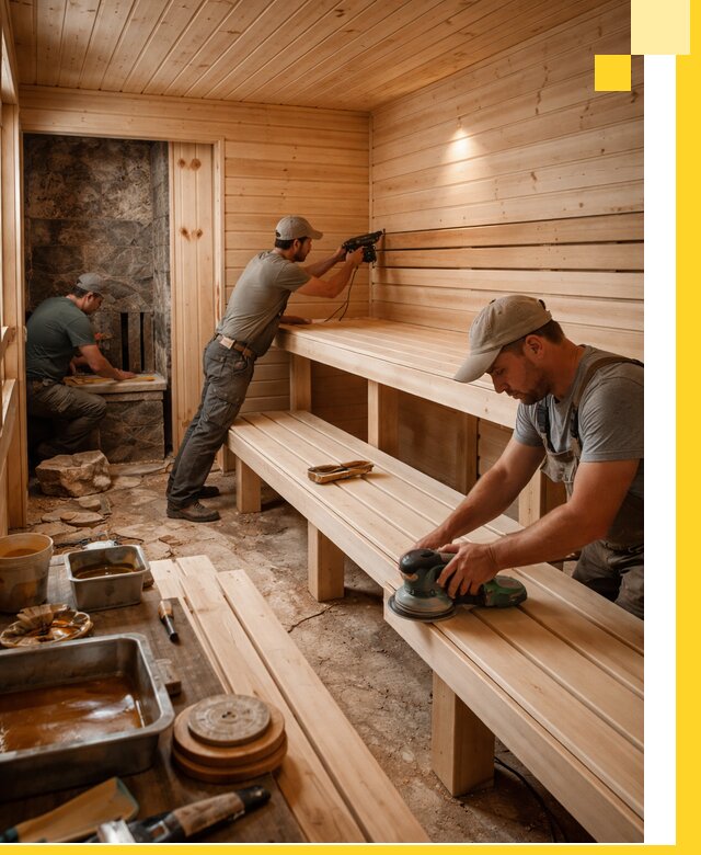 Профессиональная отделка бань в Приморско-Ахтарске под ключ, с гарантией