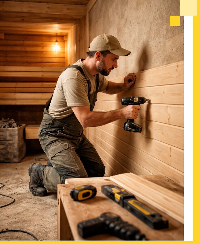 Профессиональная внутренняя отделка бани в Приморско-Ахтарске под ключ