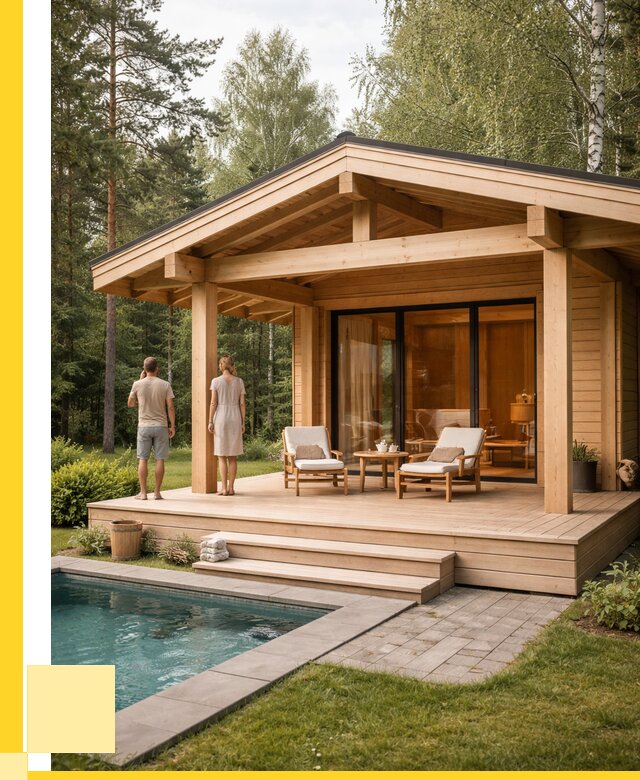 Бани с террасой под ключ в Приморско-Ахтарске от 608280 р. | ЭриданПрр