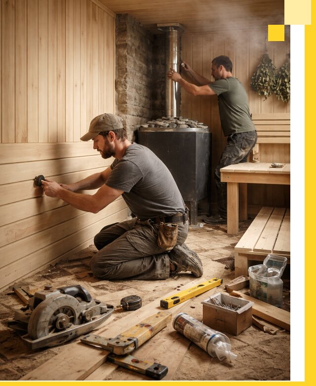 Полное строительство и оснащение парных под ключ в Приморско-Ахтарске