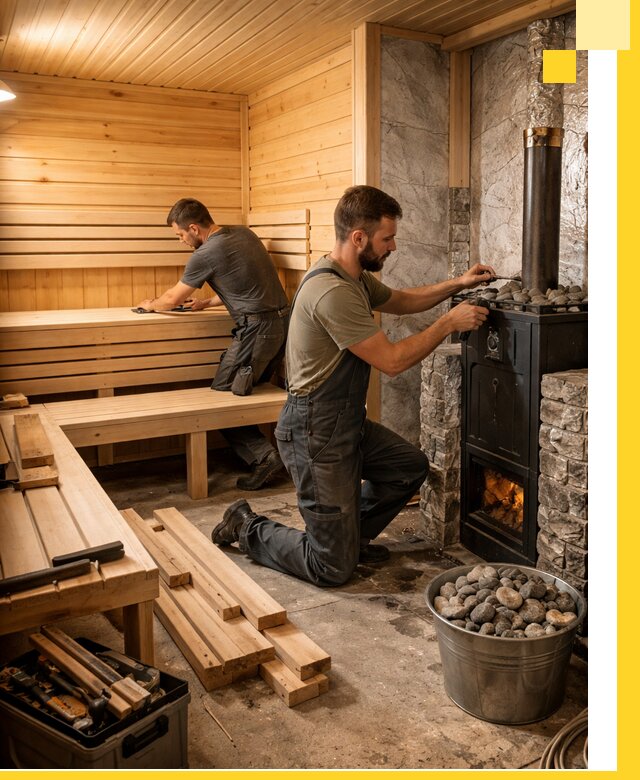 Дизайн и строительство интерьеров бань под ключ в Приморско-Ахтарске