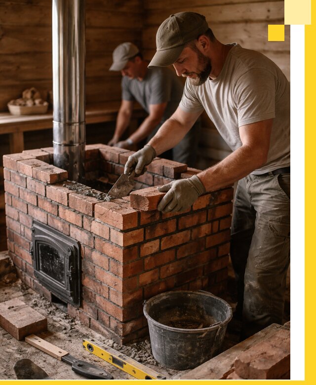 Кирпичные печи для бани под ключ в Приморско-Ахтарске, проект и монтаж