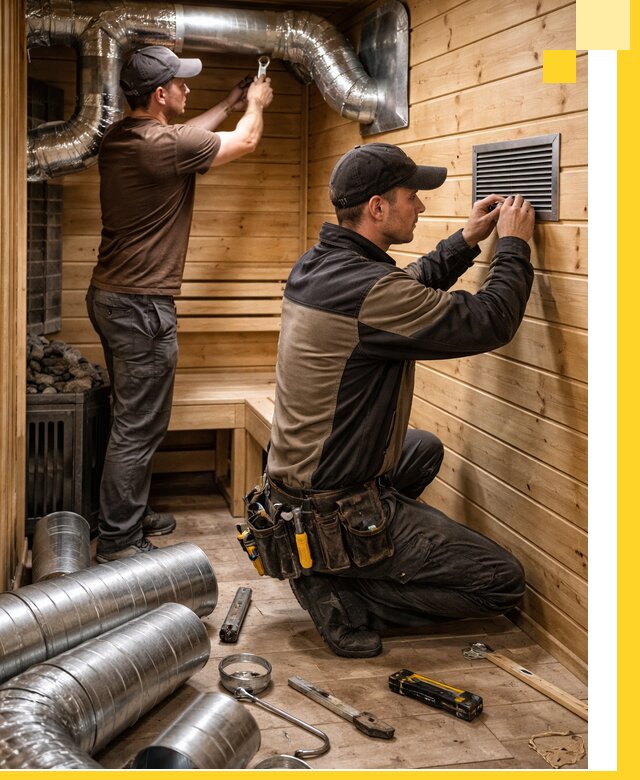 Проектирование и монтаж вентиляции бани в Приморско-Ахтарске под ключ