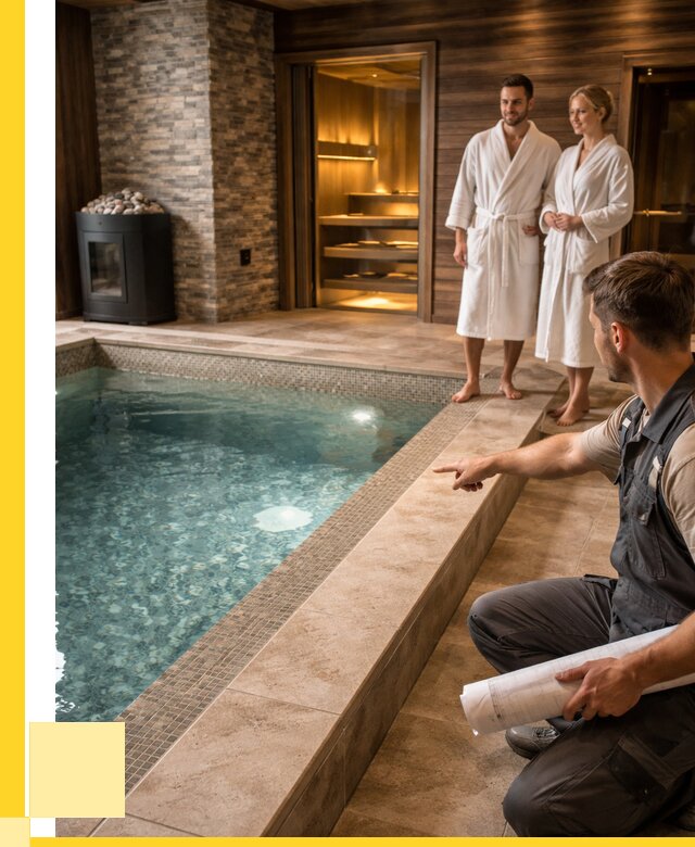 Проект бани с бассейном под ключ в Приморско-Ахтарске от 65897 р. | ЭриданПрр