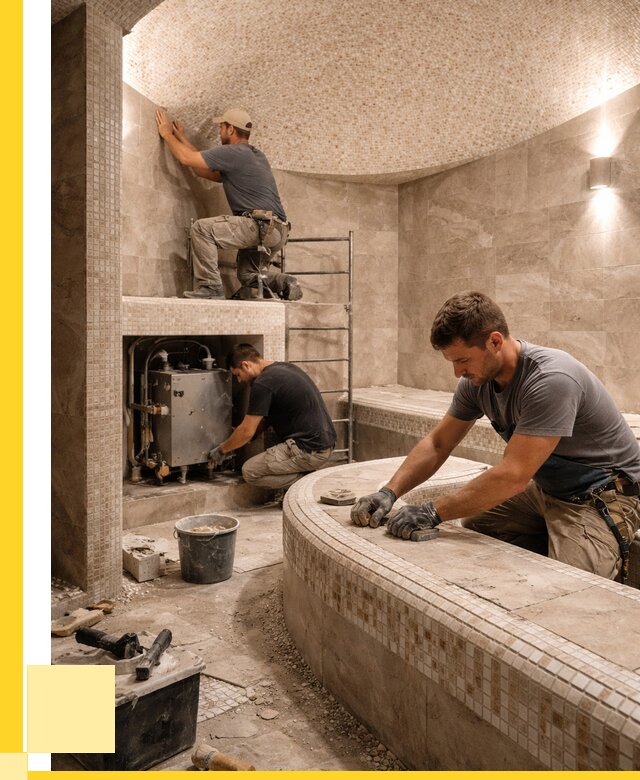 Монтаж хамамов под ключ в Приморско-Ахтарске от 253450 р. ЭриданПрр