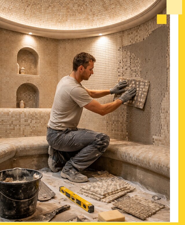 Устройство и монтаж домашнего хамама под ключ в Приморско-Ахтарске